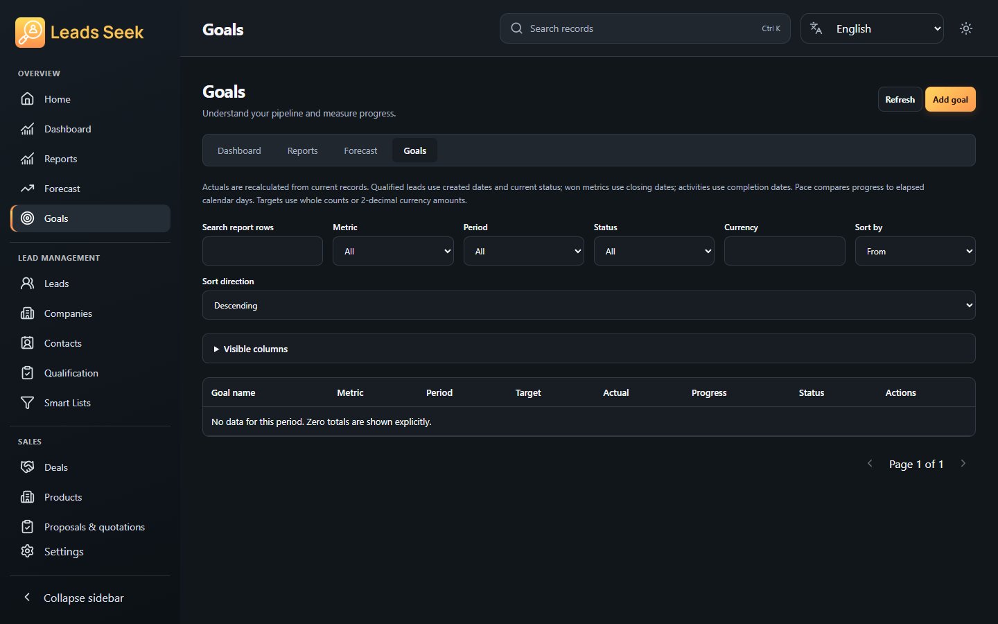 Goals · Example workspace
