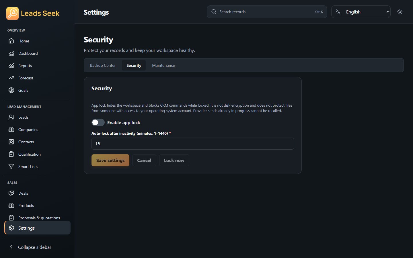 Security · Example workspace